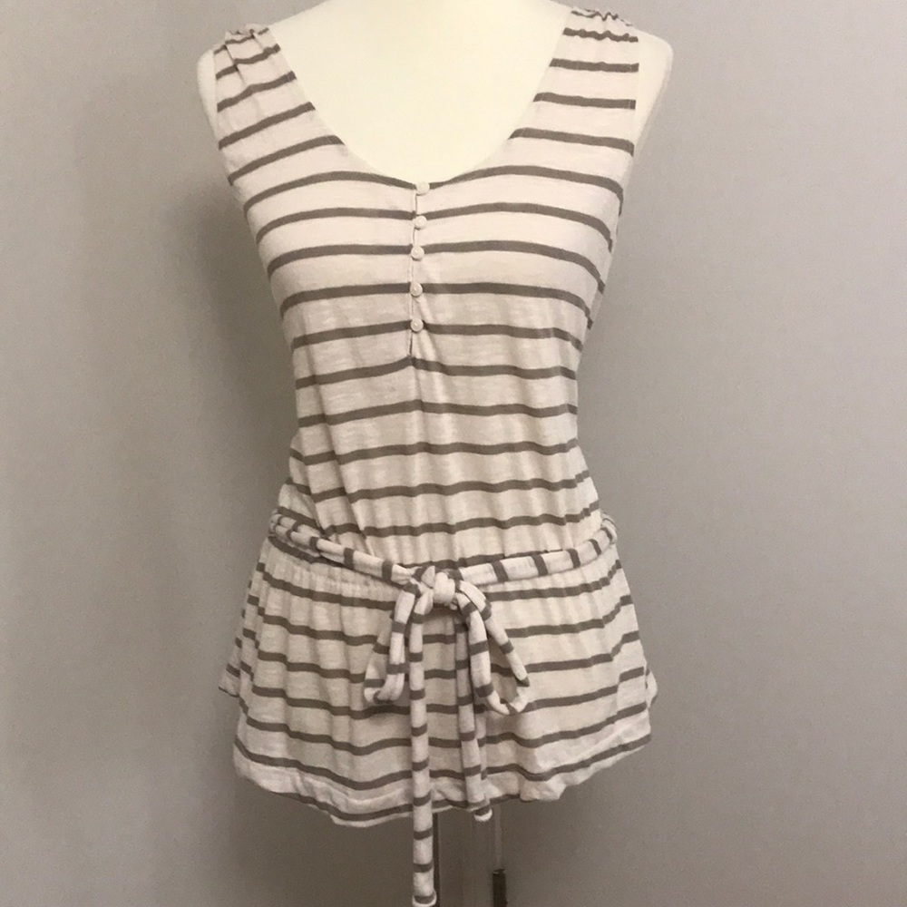 Gap Striped Belted Top Size Medium